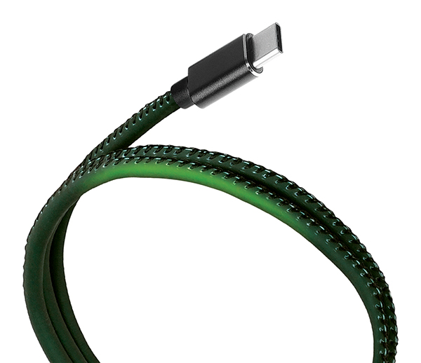 Кабель USB 2.0(Am)-USB Type-C(m), OTG, 2A, 1м, зеленый Qumo Chamelion (23452)