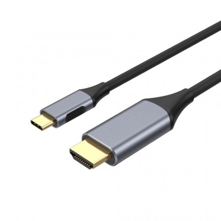 

Кабель-переходник (адаптер) DisplayPort(20M)-USB Type-C(M) 4K, экранированный, 1.8 м, черный KS-is (KS-514)