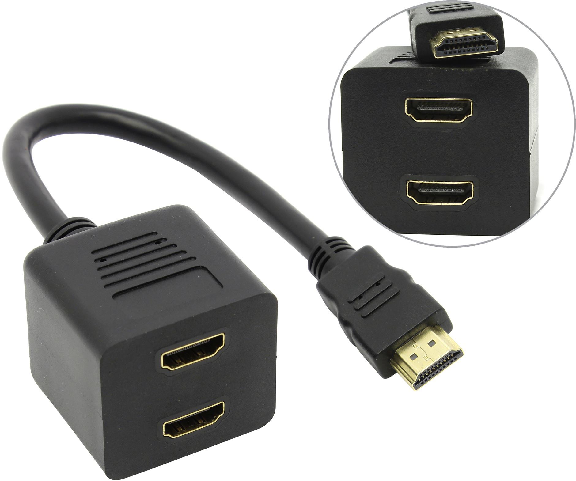 

Разветвитель HDMI(19M)-2xHDMI(19F) 4K, экранированный, 25 см, черный Espada (EHDMIM2xHDMIF25)