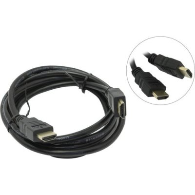 Кабель HDMI(19M)-HDMI(19M) v1.4 4K, экранированный, 1.5м, черный Apricot (ABR-802-1.5M)