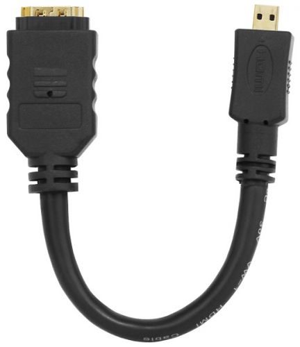 HDMI(19M)-Micro HDMI(19M) 4K, экранированный, 15см, черный CBR (CB 235)