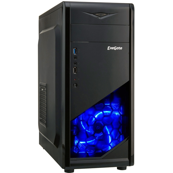 Корпус ExeGate EVO-8205-NPX500, ATX, Midi-Tower, USB 3.0, черный, 500Вт (EX289683RUS)