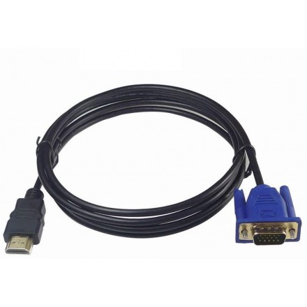 

Кабель HDMI(19M)-VGA(15M), 1.8 м, черный KS-is (KS-440)