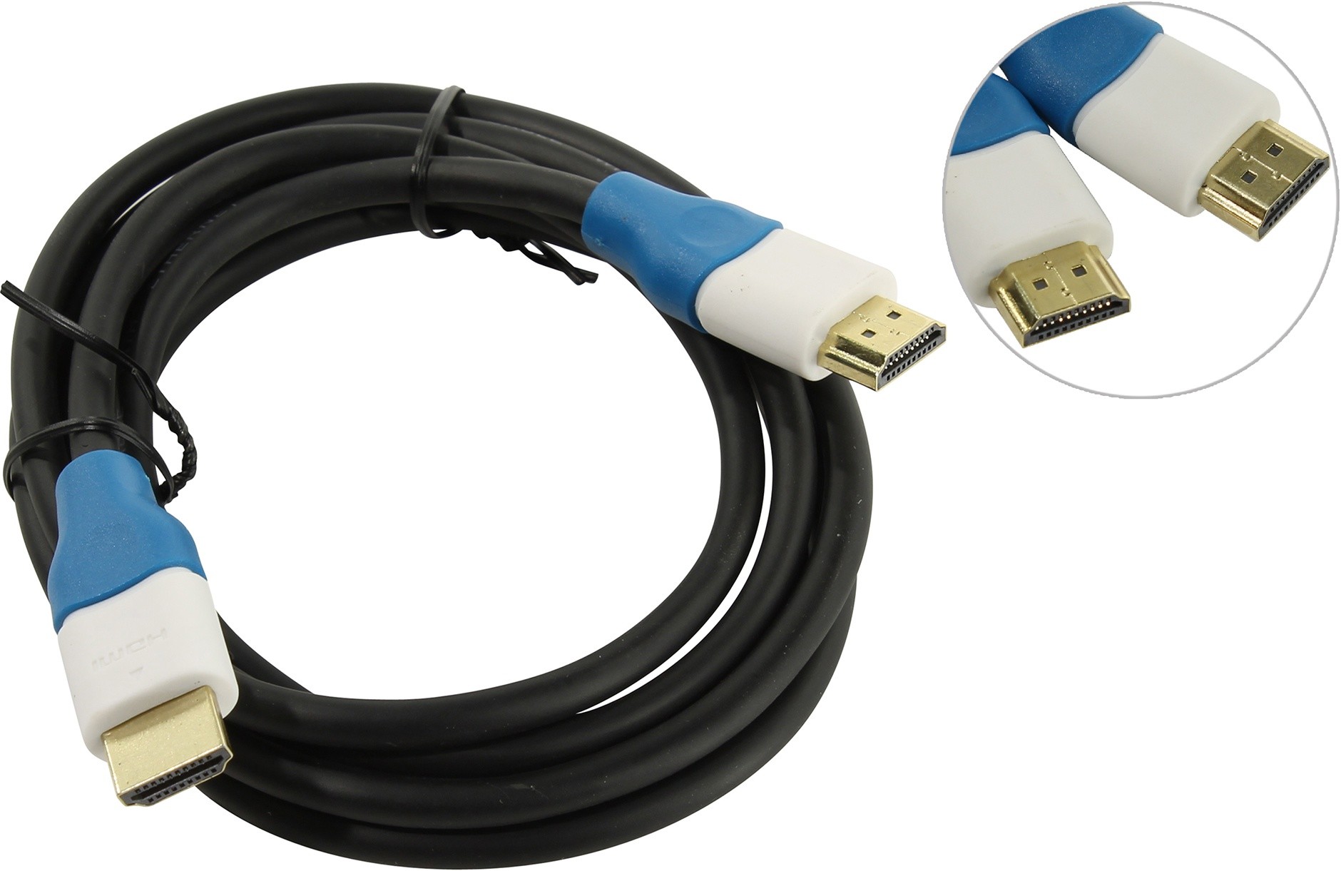 

Кабель HDMI(19M)-HDMI(19M) v1.4b 4K, 2 м, черный Smartbuy (K-321-120)