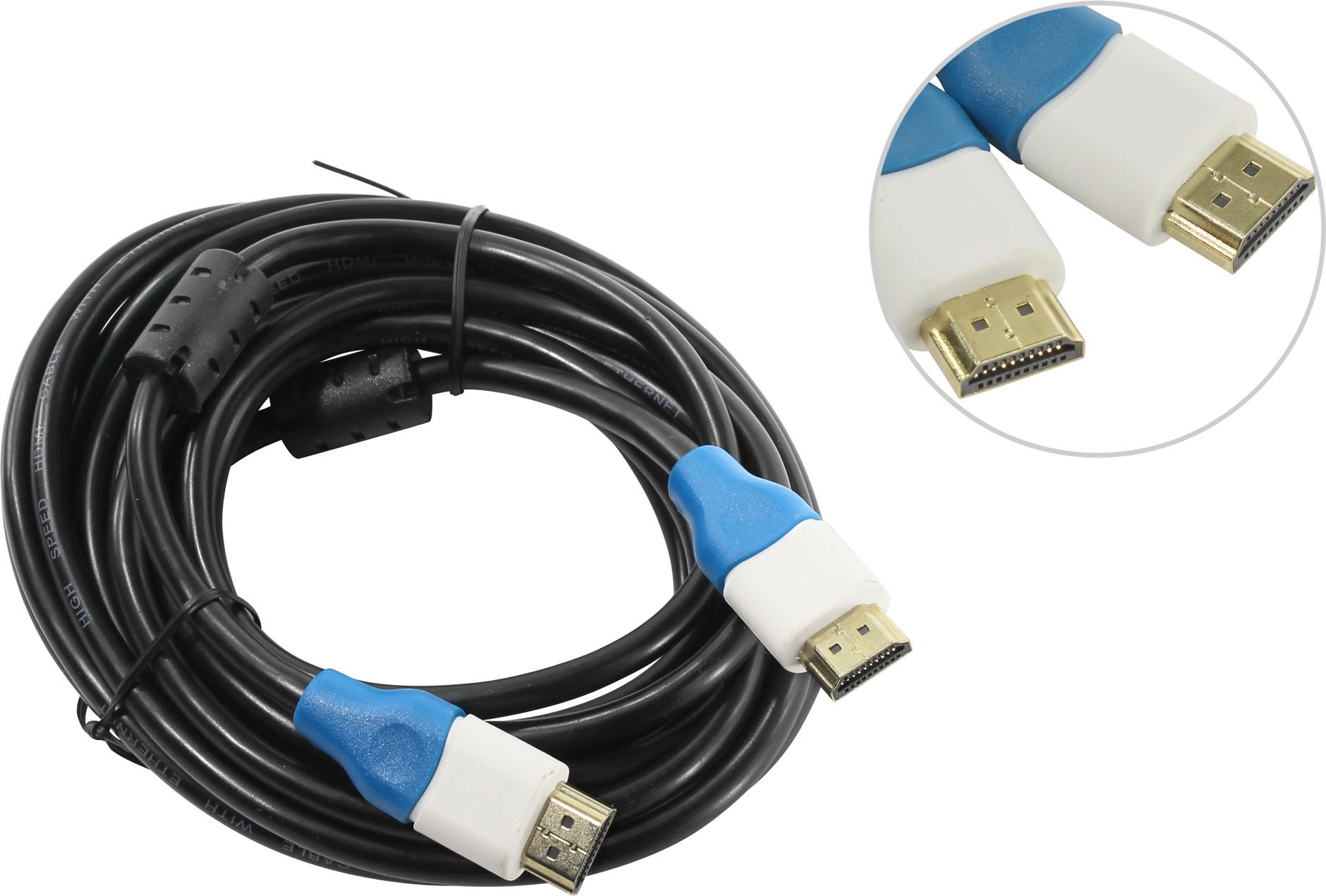 

Кабель HDMI(19M)-HDMI(19M) 4K, экранированный, ферритовый фильтр, 5 м, черный Smartbuy (K352)