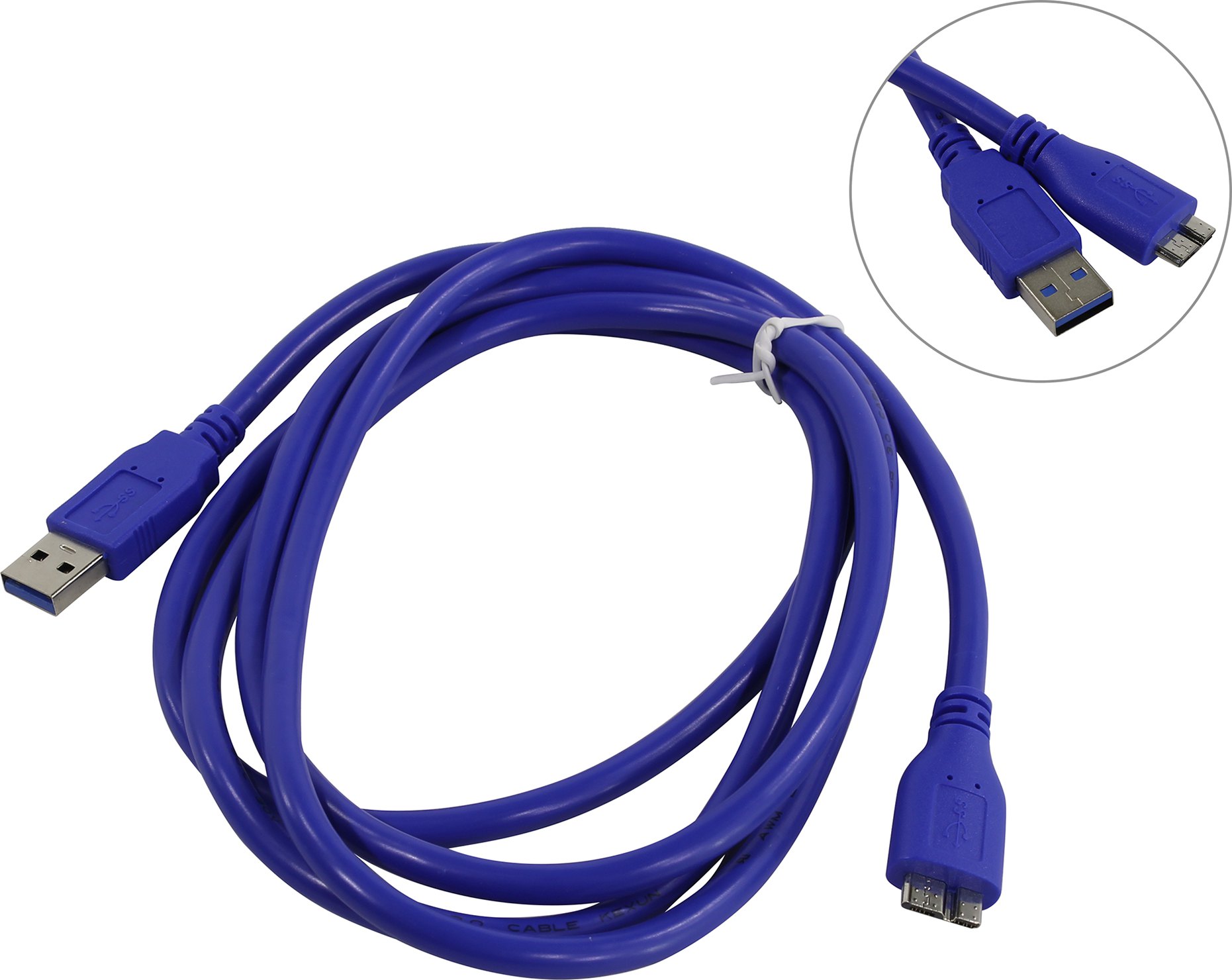 

Micro USB-USB, 1.8м, синий Smartbuy (K750-100)
