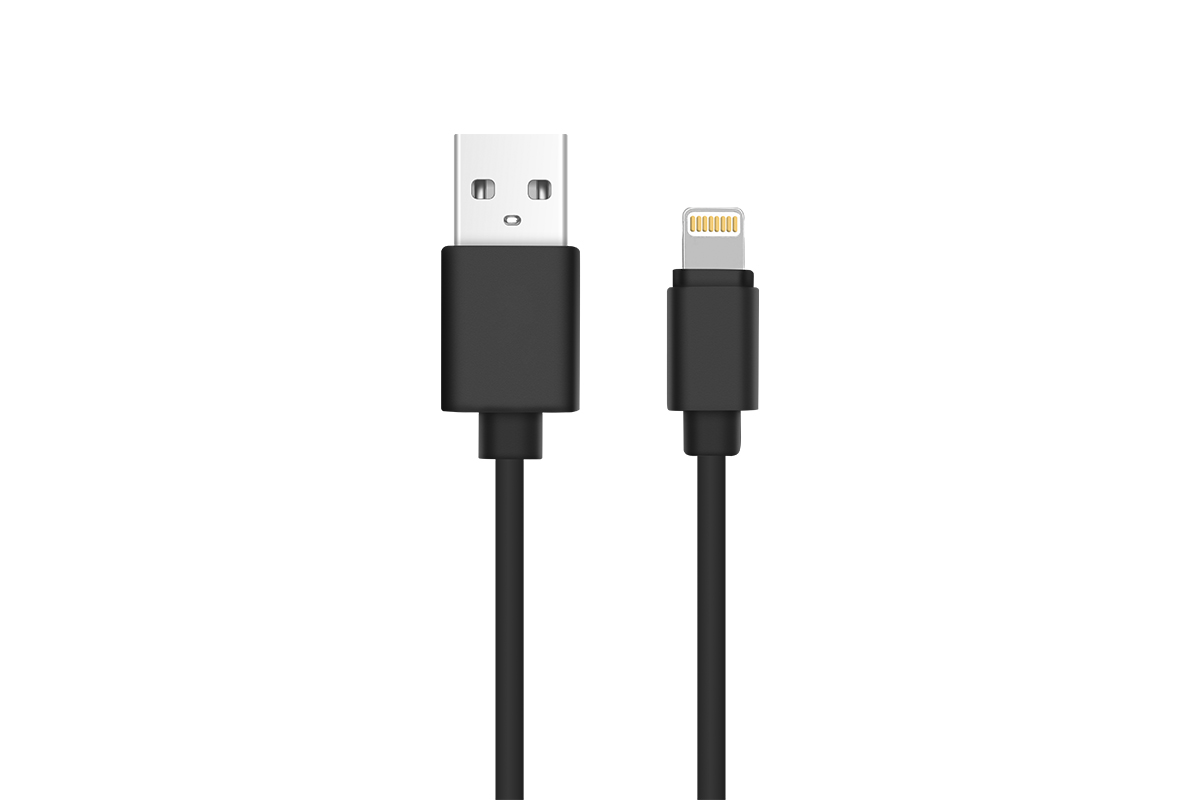 Кабель USB 2.0(Am)-Lightning 8-pin(m), OTG, 2A, 1м, черный OLTO ACCZ-5015 (ACCZ-5015 Black)