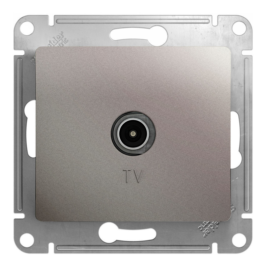 

Розетка TV Schneider Electric Glossa, платина, оконечная, без рамки (GSL001291)