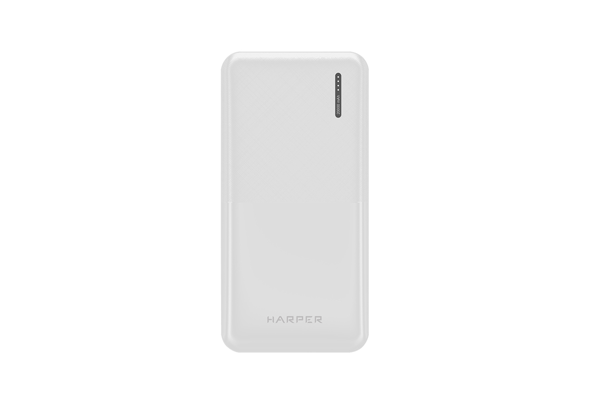 

Портативный аккумулятор (Powerbank) HARPER PB-20011, 20000mAh, 2A, белый (PB-20011 White), PB-20011