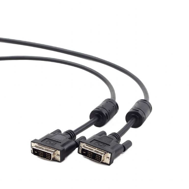 

Кабель DVI-D(19M)-DVI-D(19M) 4K, экранированный, ферритовый фильтр, 1.8 м, черный Cablexpert (CC-DVI-BK-6)