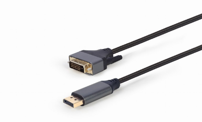 

Кабель DisplayPort(20M)-DVI(25M) 4K, экранированный, 1.8 м, черный Cablexpert (CC-DPM-DVIM-4K-6)
