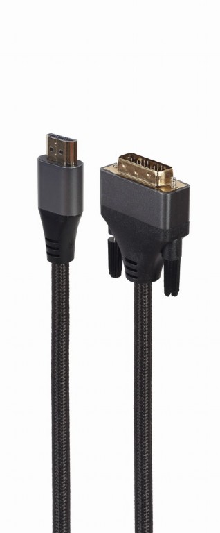 Кабель HDMI(19M)-DVI(19M) Single Link 4K, экранированный, 1.8м, черный Cablexpert (CC-HDMI-DVI-4K-6) - фото 1