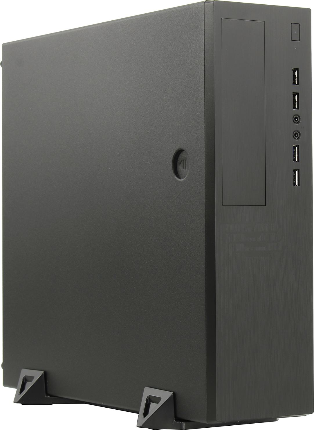 Корпус Powerman EL555, mATX, Slim-Desktop, 2xUSB 3.0, черный, Без БП (6141296)