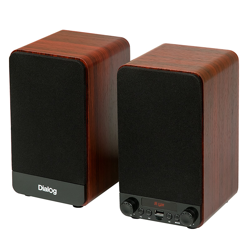 

Акустика 2.0 Dialog AJ-13, 30 Вт, USB, microSD, Bluetooth, коричневый (AJ-13 BROWN), AJ-13