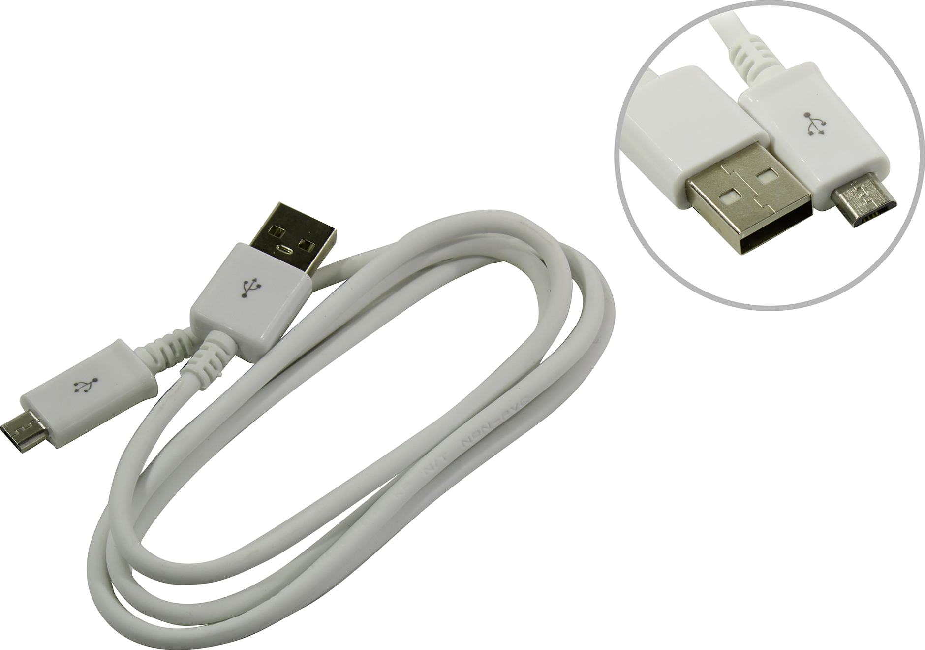 

Кабель Micro USB 2.0(Bm)-USB 2.0(Am), 500мА, 1м, белый Smartbuy ( iK-12c white)