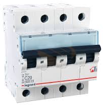 

Выключатель автоматический Legrand TX3 четырехполюсный (4P/4П) 40A C 6кА (404074)