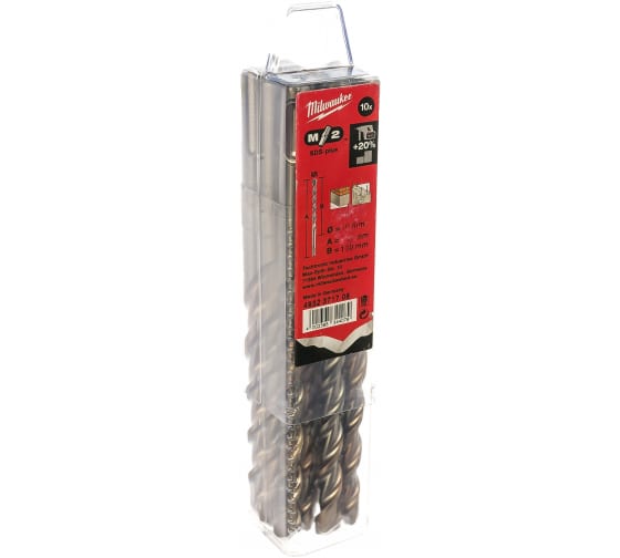 

Бур SDS+ ⌀10мм x 100мм/160мм, 10шт. Milwaukee (4932371708)