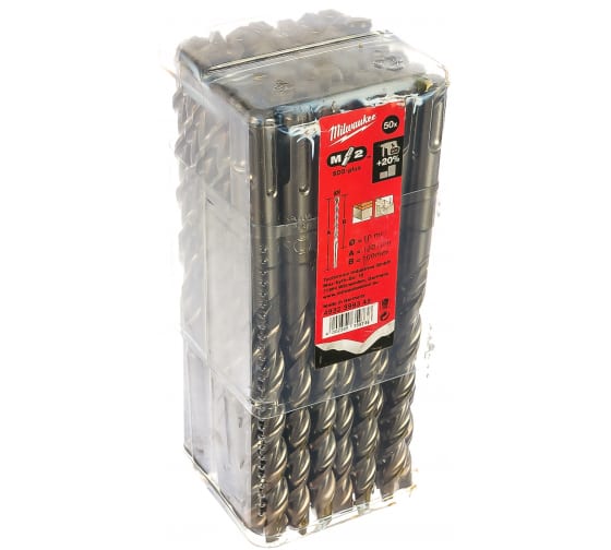 

Бур SDS+ ⌀10мм x 100мм/160мм, 50шт. Milwaukee (4932399345)