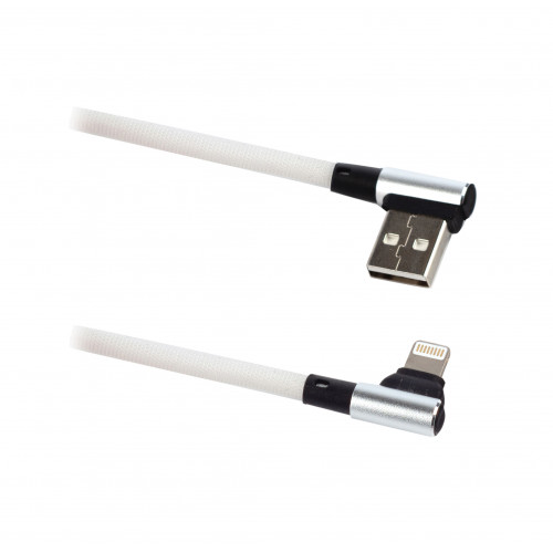 

Кабель Lightning 8-pin(m)-USB 2.0(Am), угловой, 1м, серебристый BLAST (BMC-217), 0