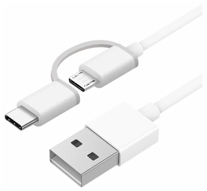 

Кабель USB Type-C+Micro USB-USB, 1 м, белый, ZMI AL501 (ZMK2AL50CNWH), AL501