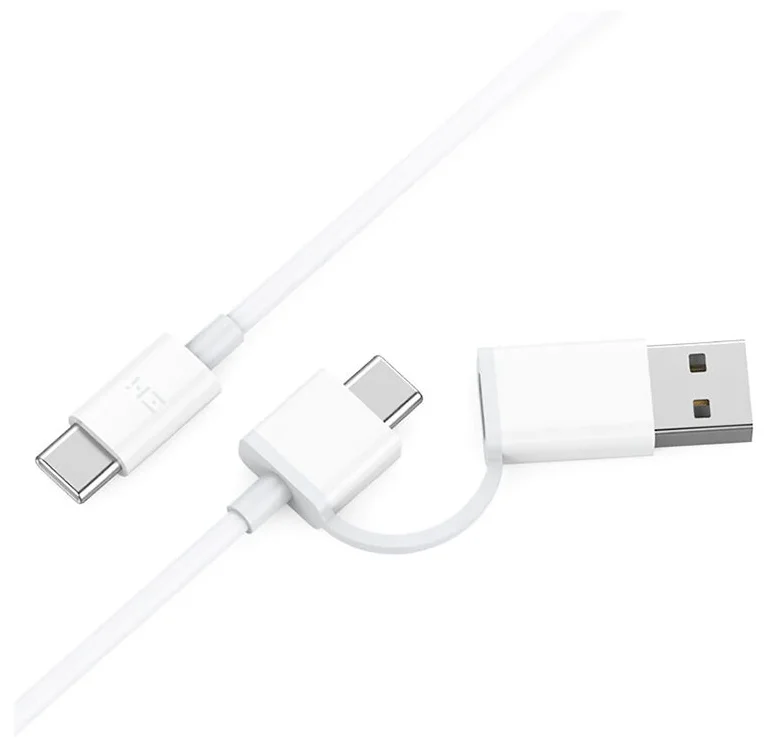 

Кабель USB 2.0 Type-C(m)-USB 2.0 Type-C (m)/USB 2.0(Am), 1м, белый Xiaomi ZMI AL311 (ZMKAL311CNWH), AL311