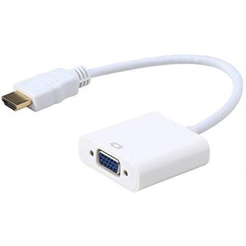 

Кабель HDMI(19M)-VGA(15F), 20 см, белый KS-is (KS-315)