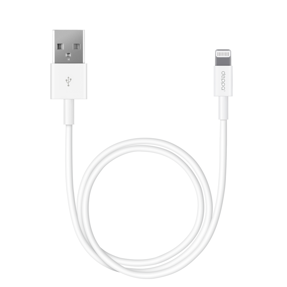 

Кабель Lightning 8-pin(m)-USB 2.0(Am), 2A, 3м, белый Deppa (72230), 0