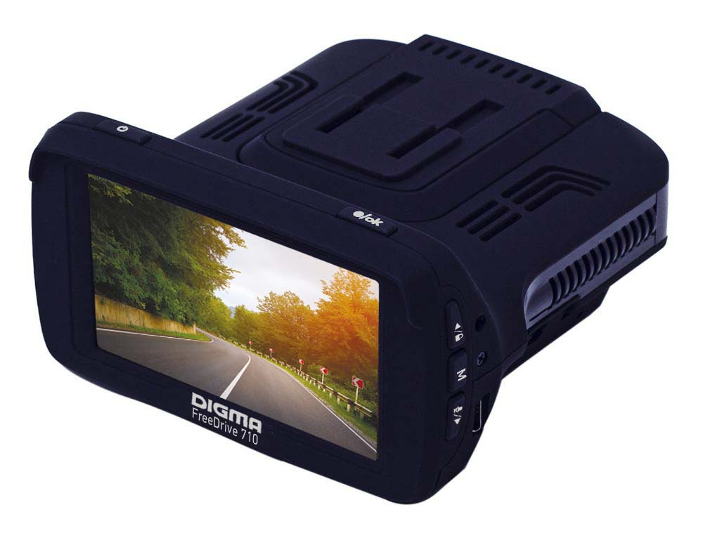 Видеорегистратор Digma Freedrive 710 GPS, 2304x1296 30 к/с, 170°, G-сенсор, радар-детектор, microSD (microSDHC) (1432571) - фото 1