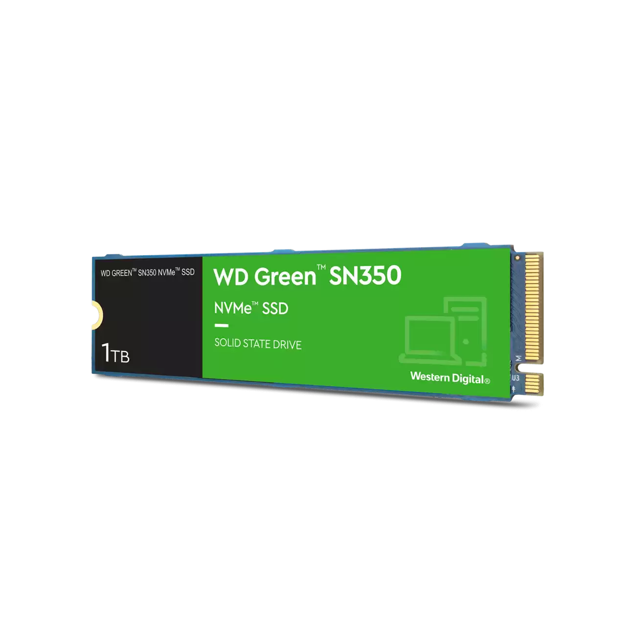 Твердотельный накопитель (SSD) Western Digital 1Tb Green SN350, 2280, M.2, NVMe (WDS100T3G0C) - фото 1