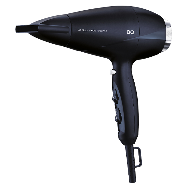 

Фен BQ HD1817M 2200Вт, 3 режима, 2 насадки, ионизация, черный (4630055247295), HD1817M