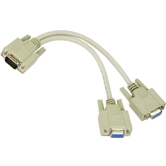 Разветвитель VGA 12 1x15M2 x15F VGA Spliter Cable 03m VCOM VVG6530 620₽