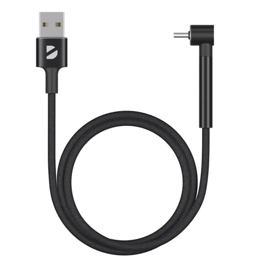 

Кабель USB Type-C (m)-USB, угловой, 2.4A, 1м, черный Deppa (72295)