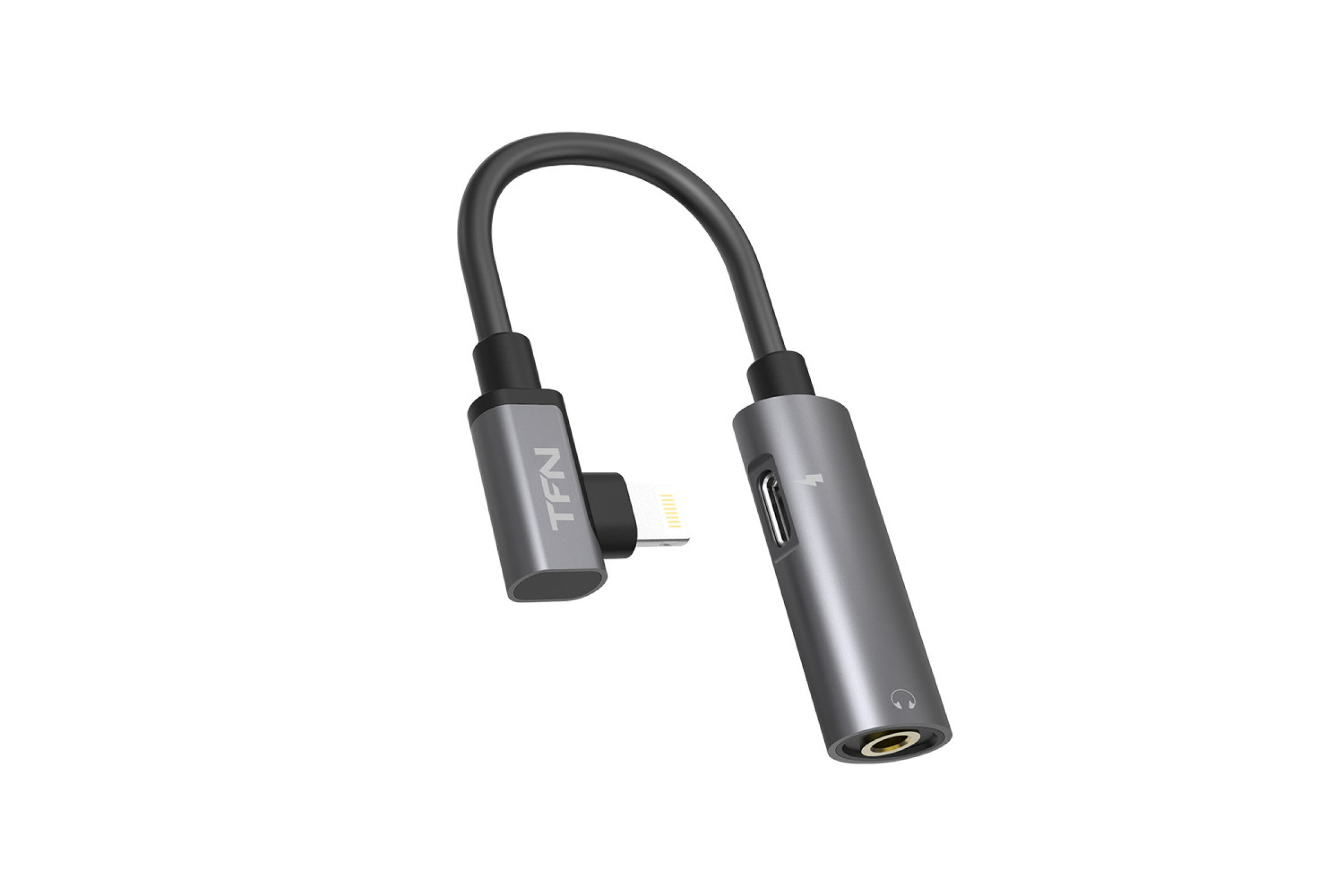 

Кабель Lightning 8-pin(M)-Jack 3.5mm(F) угловой, серый TFN (AD-LIGAUX)