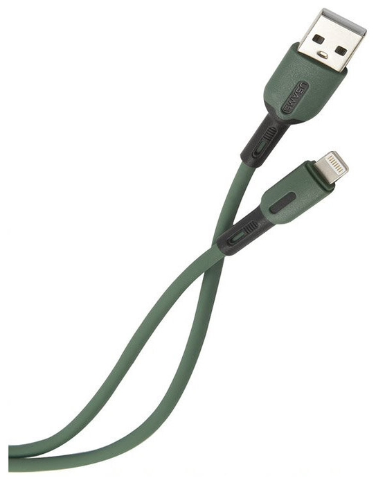 

Кабель Lightning 8-pin-USB, 1м, темно-зеленый USAMS (SJ431USB02)