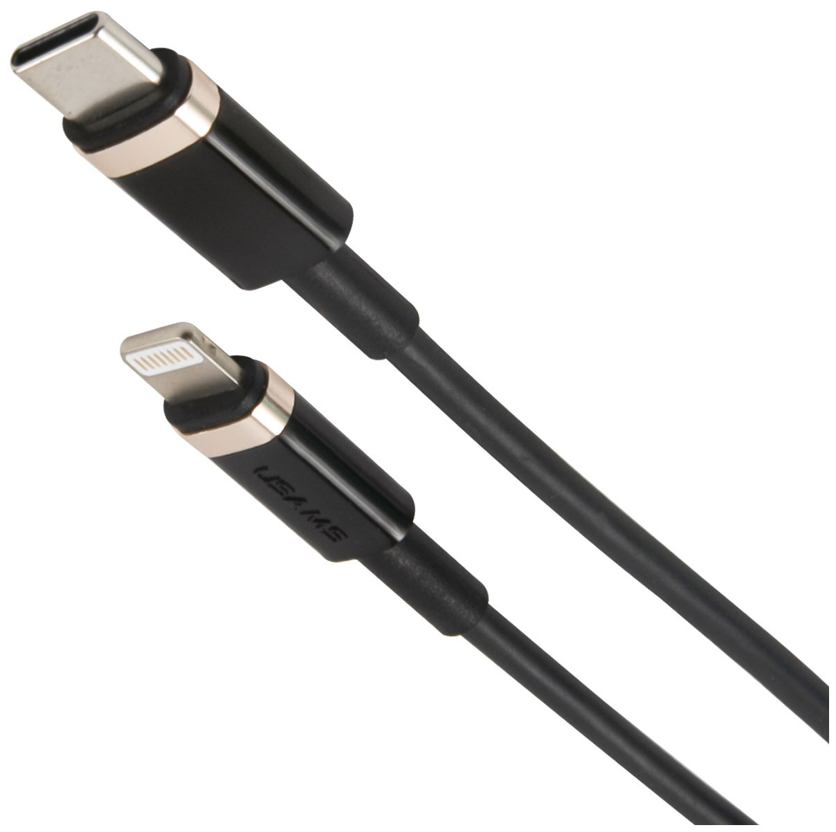 

Кабель Lightning 8-pin-USB Type-C, 3A быстрая зарядка, 1.2м, черный USAMS U63 (SJ484USB01), U63