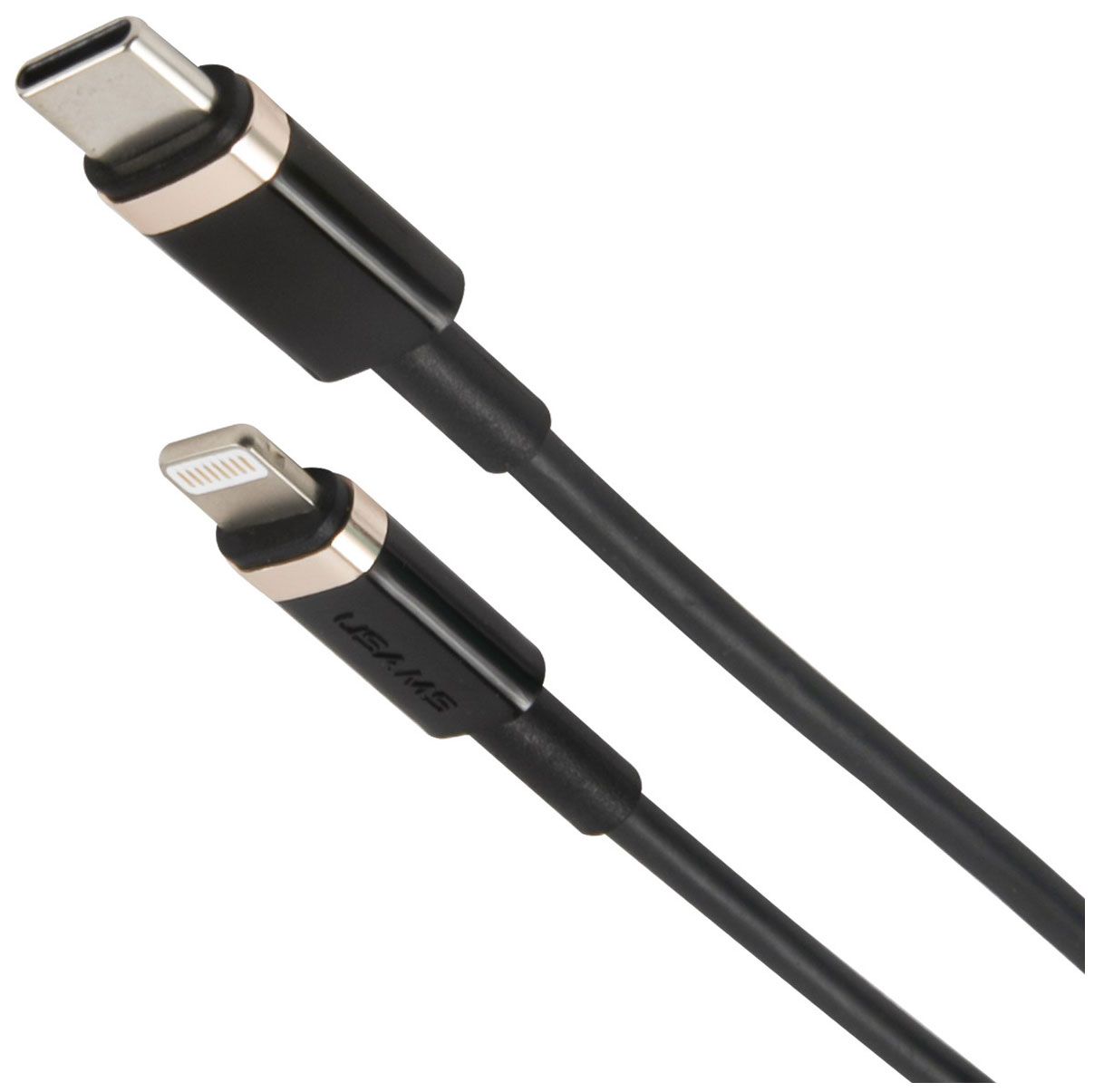 

Кабель Lightning 8-pin-USB Type-C, 3A быстрая зарядка, 2м, черный USAMS U63 (SJ485USB01), U63