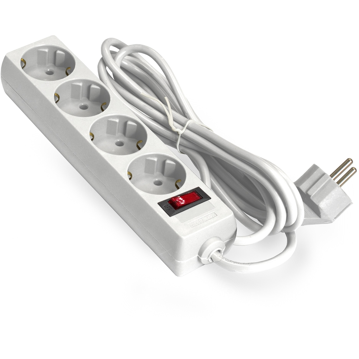 

Сетевой удлинитель ExeGate EC-4-5W, 4-розетки, 5м, белый (EX279401RUS), EC-4-5W
