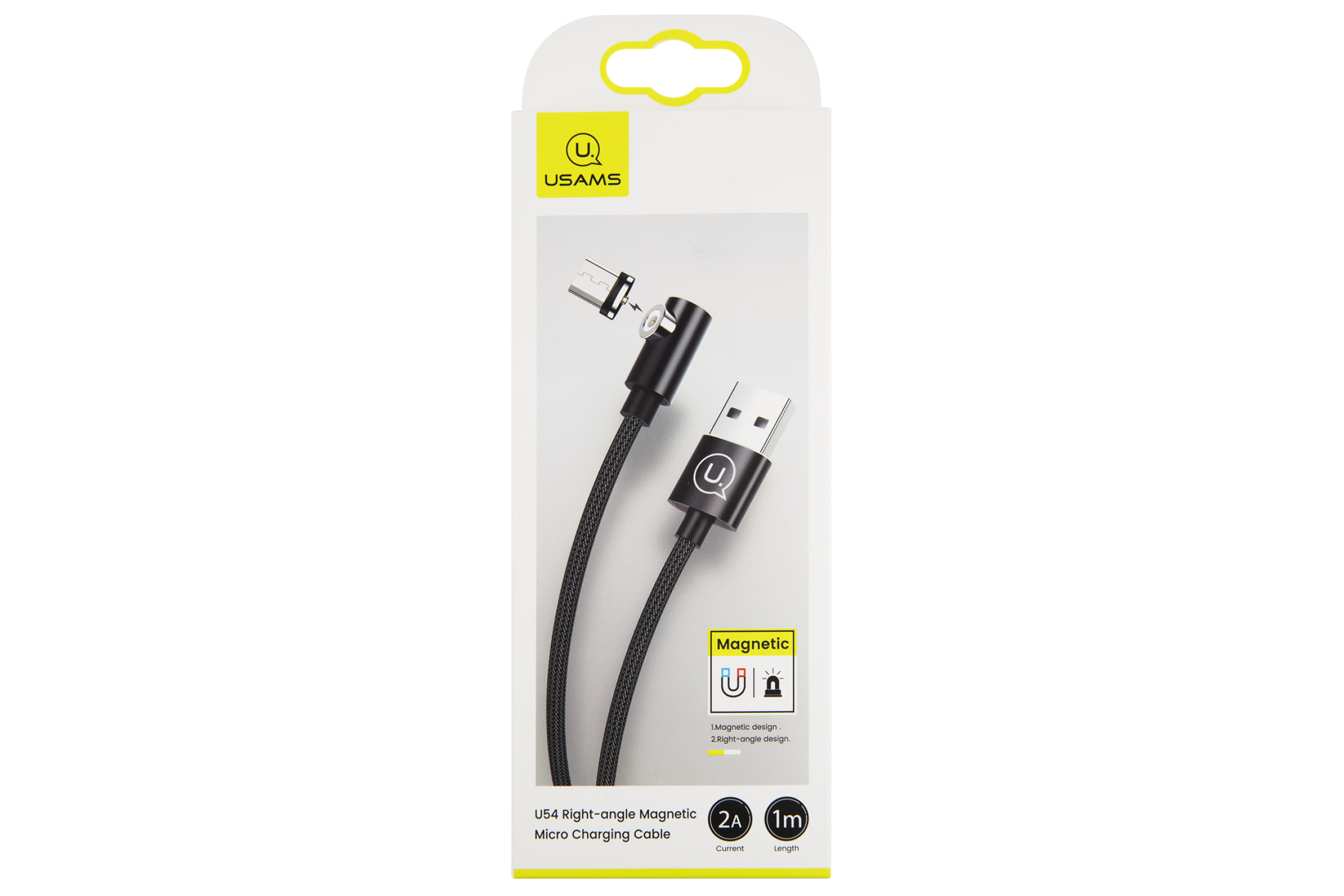 

Кабель Micro USB-USB, угловой, 2A, 1м, черный USAMS U54 (SJ446USB01), U54
