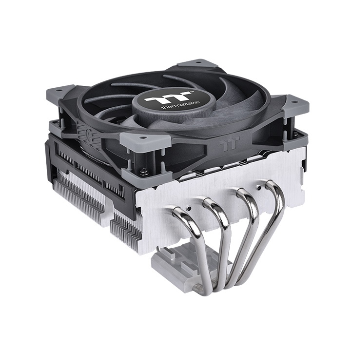 

Кулер для процессора Thermaltake TOUGHAIR 110 для Socket/115x/1200/AM2/AM2+/AM3/AM3+/FM1/AM4/FM2/FM2+, 120 мм, 2000rpm, 23.6 дБА, 140 Вт, 4-pin PWM, Al+Cu (CL-P073-AL12BL-A), TOUGHAIR 110