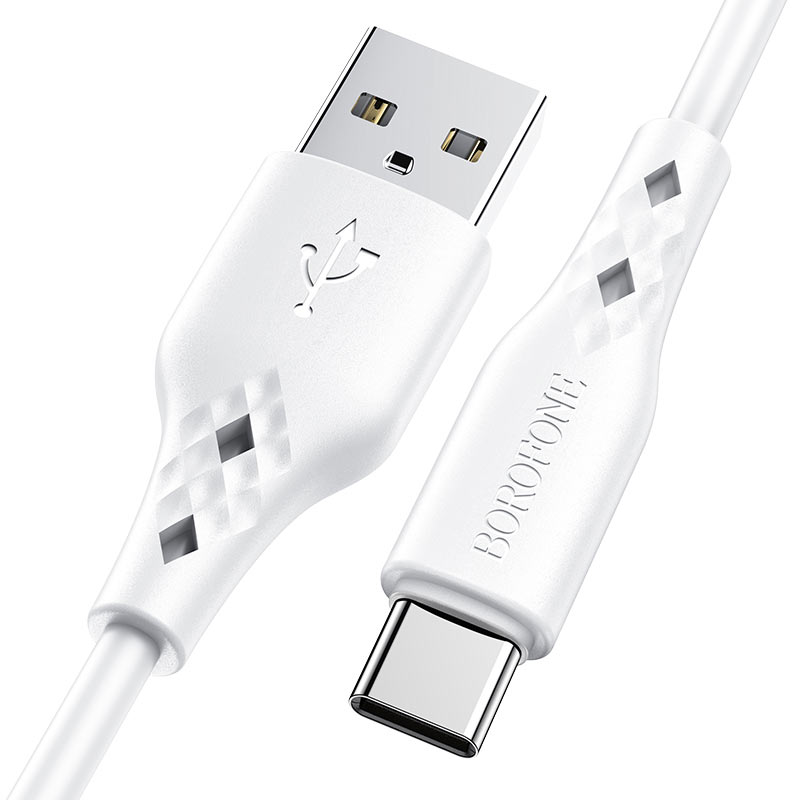 

Кабель USB Type-C-USB, 3A, 1м, белый Borofone BX48, BX48