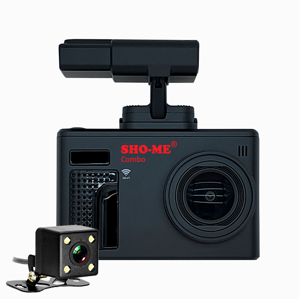 Видеорегистратор Sho-Me Combo Note WiFi DUO , 2 камеры, 1920х1080 30 к/с, 135°, G-сенсор, GPS/ГЛОНАСС, WiFi, радар-детектор, microSD (microSDHC) (1618781) - фото 1