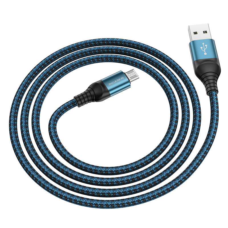 

Кабель USB 2.0(Am)-Micro USB 2.0(Bm), 2.4A 1м, синий Borofone BX56 (6931474750952), BX56
