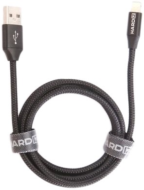 

Кабель Lightning 8-pin(m)-USB 2.0(Am), MFi, 1.2м, черный Hardiz (HRD505200), 0