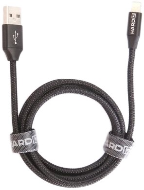 Кабель Lightning 8-pin(m)-USB 2.0(Am), MFi, 1.2м, черный Hardiz (HRD505200)