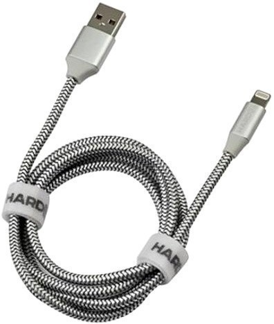 

Кабель Lightning 8-pin(m)-USB 2.0(Am), MFi, 1.2м, серебристый Hardiz (HRD505201), 0