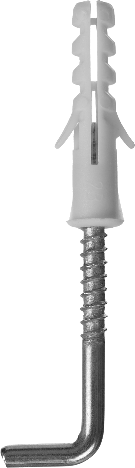 

Дюбель распорный 1.2 см x 6 см, шуруп-крюк 8 мм x 8.5 см, 30 шт., ЗУБР (30675-12-60)