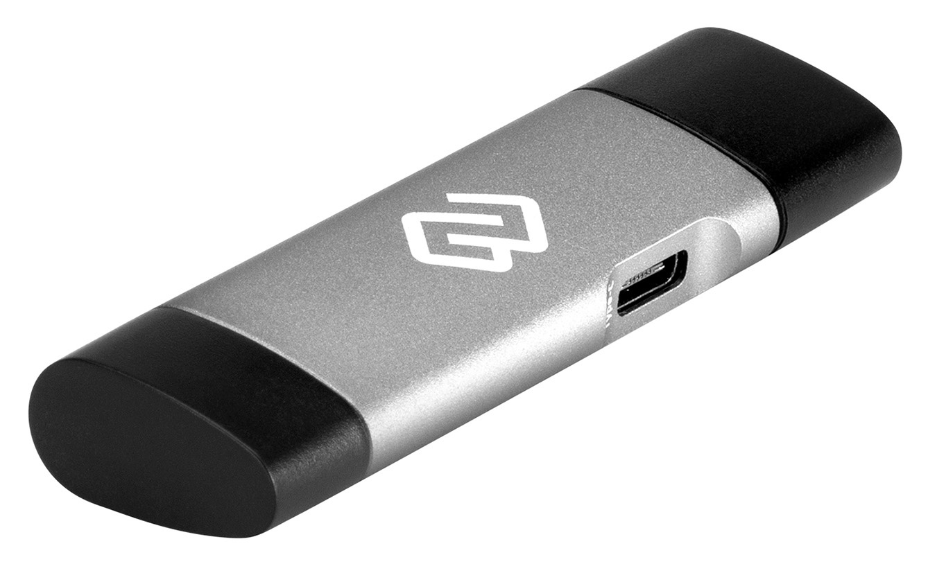 Картридер картридер DIGMA CR-СU2520-G, TF/SD/micro-SD USB-C (m), USB-C (F) , USB2.0-A (M), USB 2.0/Type C, серый (CR-СU2520-G) - фото 1