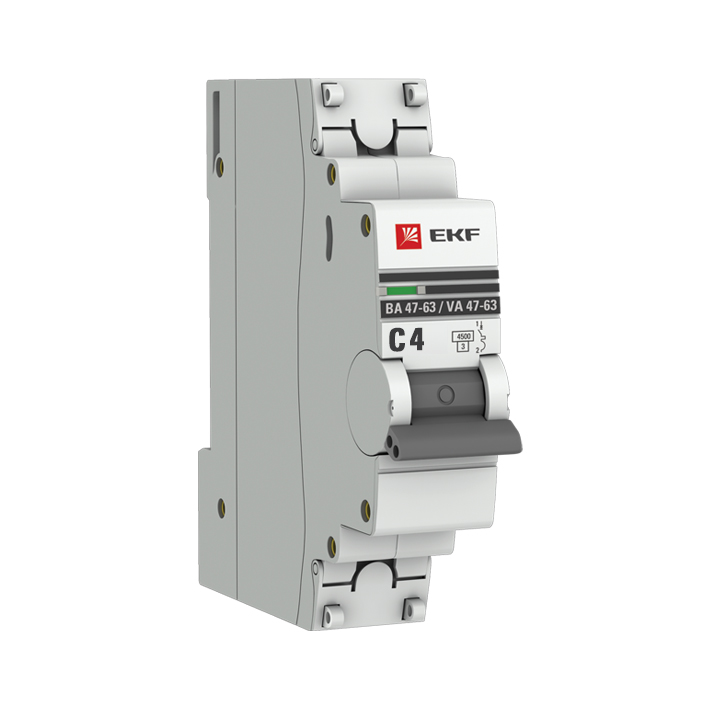

Выключатель автоматический EKF ВА 47-63 PROxima однополюсный (1P/1П) 4А C 4.5кА (mcb4763-1-04C-pro), ВА 47-63