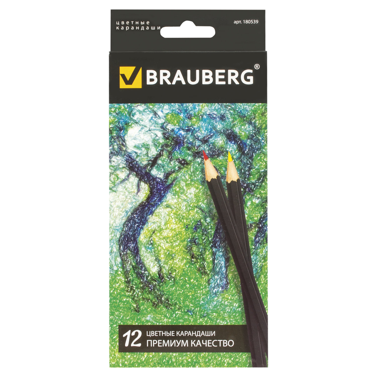 

Набор цветных карандашей BRAUBERG Artist line, шестигранные, 12шт., заточенные (180539), нет данных