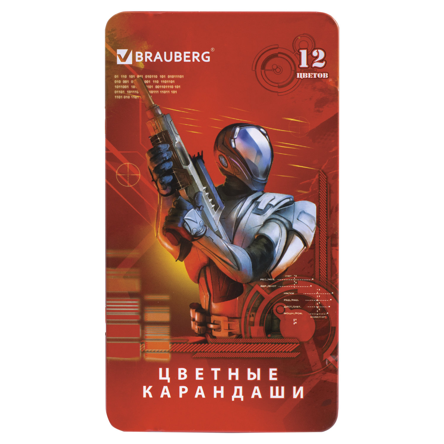 

Набор цветных карандашей BRAUBERG Star Patrol, шестигранные, 12шт., заточенные (180543), нет данных